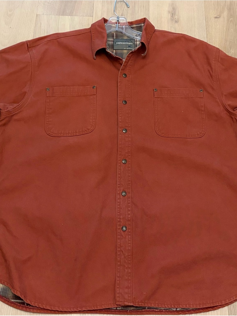 Wrangler Men's Button-Down Shirt in Rust